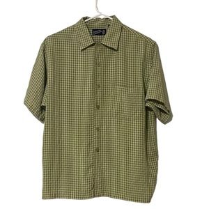 Pineapple Connection Men’s Short Sleeve Button Up Green Size Medium